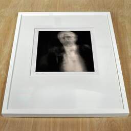 Art and collection photography Denis Olivier, Etude 8, The Swan Lake, Berlin, Germany. April 1998. Ref-858 - Denis Olivier Art Photography, white frame on a wooden table