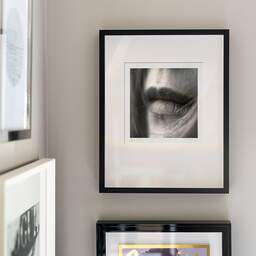 Art and collection photography Denis Olivier, Sweet On Her Lips, Bordeaux, France. April 2005. Ref-580 - Denis Olivier Art Photography, original fine-art photograph signed in limited edition in a black wooden frame with other images hung on the wall