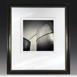 Art and collection photography Denis Olivier, Tank Junction, Bassens Harbour, France. August 2006. Ref-1014 - Denis Olivier Photography, original fine-art photograph in limited edition and signed in black and gold wood frame