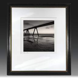 Art and collection photography Denis Olivier, The Dividing Line II, Wharf, La Salie-south, France. July 2005. Ref-704 - Denis Olivier Art Photography, original fine-art photograph in limited edition and signed in black and gold wood frame