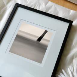 Art and collection photography Denis Olivier, The Dividing Line IV, Wharf, La Salie-south, France. July 2005. Ref-706 - Denis Olivier Art Photography, reception and unpacking of an original fine-art photograph in limited edition and signed in a black wooden frame