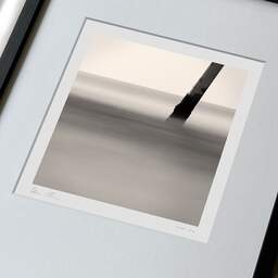 Art and collection photography Denis Olivier, The Dividing Line IV, Wharf, La Salie-south, France. July 2005. Ref-706 - Denis Olivier Photography, large original 9 x 9 inches fine-art photograph print in limited edition, framed and signed