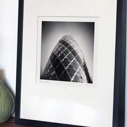 Art and collection photography Denis Olivier, The Gherkin, Etude 1, The City, London, England. April 2014. Ref-11459 - Denis Olivier Art Photography, gallery exhibition with black frame