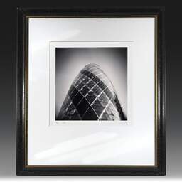 Art and collection photography Denis Olivier, The Gherkin, Etude 1, The City, London, England. April 2014. Ref-11459 - Denis Olivier Photography, original fine-art photograph in limited edition and signed in black and gold wood frame