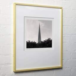 Art and collection photography Denis Olivier, The Spire, Etude 1, Dublin, Ireland. June 2015. Ref-11438 - Denis Olivier Photography, light wood frame on white wall