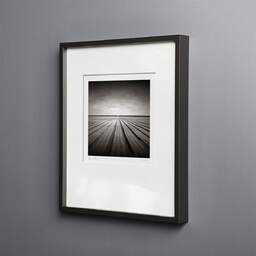 Art and collection photography Denis Olivier, Thirsty Surface Tension, Landes, France. July 2008. Ref-1180 - Denis Olivier Photography, black wood frame on gray background