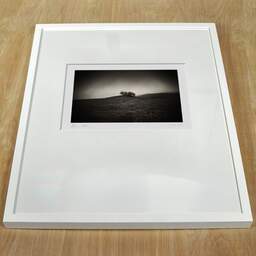 Art and collection photography Denis Olivier, Together As One, Whangaehu Valley Road, Manawatu-Whanganui, New Zealand. July 2018. Ref-1339 - Denis Olivier Photography, white frame on a wooden table