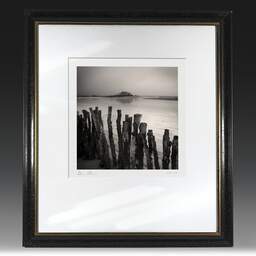 Art and collection photography Denis Olivier, Truncs, Sillon Beach, Saint-Malo, France. August 2005. Ref-752 - Denis Olivier Photography, original fine-art photograph in limited edition and signed in black and gold wood frame