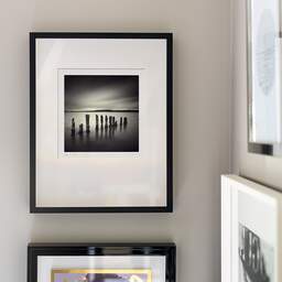 Art and collection photography Denis Olivier, Twelve Poles, Bunchrew House, Beauly Firth, Scotland. April 2006. Ref-956 - Denis Olivier Photography, original fine-art photograph signed in limited edition in a black wooden frame with other images hung on the wall