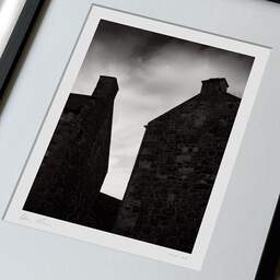 Art and collection photography Denis Olivier, Two Chimneys, Edinburgh, Scotland. August 2022. Ref-11616 - Denis Olivier Art Photography, large original 9 x 9 inches fine-art photograph print in limited edition, framed and signed