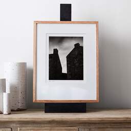 Art and collection photography Denis Olivier, Two Chimneys, Edinburgh, Scotland. August 2022. Ref-11616 - Denis Olivier Photography, gallery exhibition with black frame
