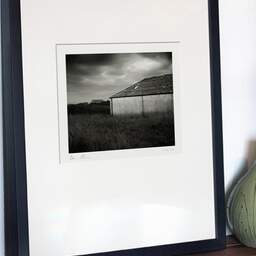 Art and collection photography Denis Olivier, Two Houses, Newburgh, Aberdeenshire, Scotland. August 2022. Ref-11614 - Denis Olivier Art Photography, gallery exhibition with black frame