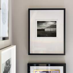 Art and collection photography Denis Olivier, Two Houses, Newburgh, Aberdeenshire, Scotland. August 2022. Ref-11614 - Denis Olivier Art Photography, original fine-art photograph signed in limited edition in a black wooden frame with other images hung on the wall