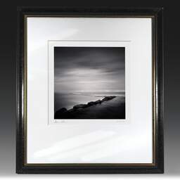 Art and collection photography Denis Olivier, Two Piers, Basque Coast, France. October 2013. Ref-1288 - Denis Olivier Art Photography, original fine-art photograph in limited edition and signed in black and gold wood frame