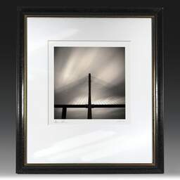 Art and collection photography Denis Olivier, Vasco Da Gama Bridge, Etude 3, Lisbon, Portugal. May 2007. Ref-1092 - Denis Olivier Art Photography, original fine-art photograph in limited edition and signed in black and gold wood frame