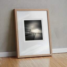 Art and collection photography Denis Olivier, Vasco Da Gama Bridge, Lisbon, Portugal. May 2007. Ref-1087 - Denis Olivier Photography, original fine-art photograph in limited edition and signed in light wood frame