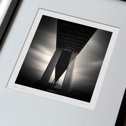Art and collection photography Denis Olivier, Vasco Da Gama Bridge, Etude 2, Lisbon, Portugal. May 2007. Ref-1091 - Denis Olivier Photography, large original 9 x 9 inches fine-art photograph print in limited edition, framed and signed