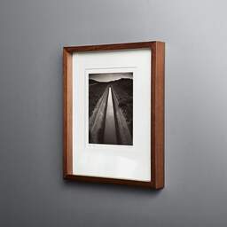 Art and collection photography Denis Olivier, Water Canal, Bardenas Reales, Spain. December 2021. Ref-11609 - Denis Olivier Art Photography, original fine-art photograph in limited edition and signed in dark wood frame