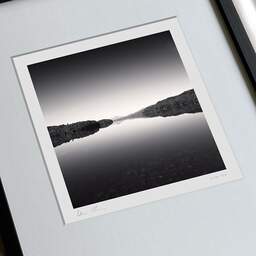 Art and collection photography Denis Olivier, Water Mirror, Loch Garry, Scotland. August 2022. Ref-11579 - Denis Olivier Photography, large original 9 x 9 inches fine-art photograph print in limited edition, framed and signed