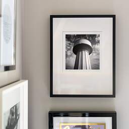 Art and collection photography Denis Olivier, Water Tower, Haut-Brion, Pessac, France. October 2022. Ref-11598 - Denis Olivier Art Photography, original fine-art photograph signed in limited edition in a black wooden frame with other images hung on the wall