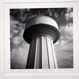 Art and collection photography Denis Olivier, Water Tower, Haut-Brion, Pessac, France. October 2022. Ref-11598 - Denis Olivier Art Photography, original photographic print in limited edition and signed, framed under cardboard mat