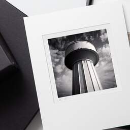Art and collection photography Denis Olivier, Water Tower, Haut-Brion, Pessac, France. October 2022. Ref-11598 - Denis Olivier Art Photography, original photographic print in limited edition and signed, framed in acid free mat board