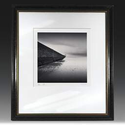 Art and collection photography Denis Olivier, West Jetty, Etude 2, Saint-Nazaire, France. November 2021. Ref-11553 - Denis Olivier Photography, original fine-art photograph in limited edition and signed in black and gold wood frame