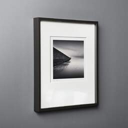 Art and collection photography Denis Olivier, West Jetty, Etude 2, Saint-Nazaire, France. November 2021. Ref-11553 - Denis Olivier Photography, black wood frame on gray background