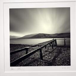 Art and collection photography Denis Olivier, Wooden Pontoon, Fort-William, Scotland. April 2006. Ref-979 - Denis Olivier Photography, original photographic print in limited edition and signed, framed under cardboard mat